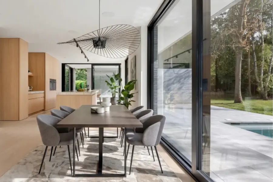 Dining Room - Modern Villa with Pool in Keerbergen