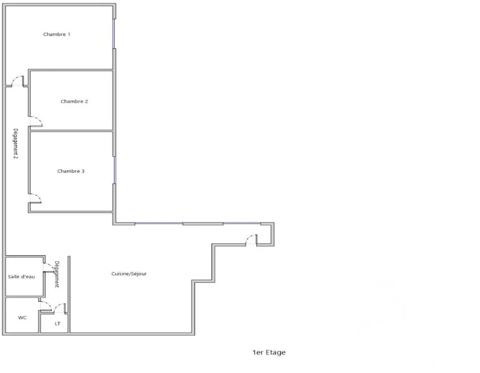 Floor Plan - Refurbished 4-Piece Apartment in City Centre