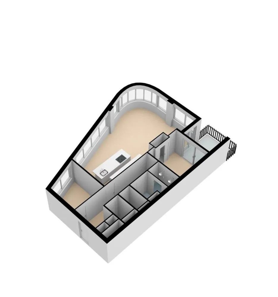Plan - Modern Apartment with Lift in Amsterdam