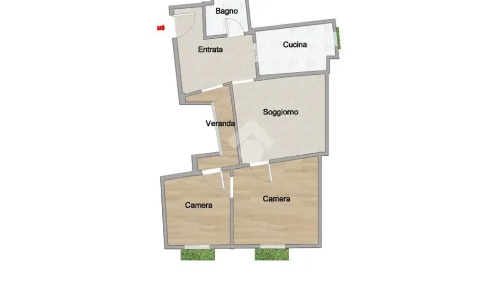 Plan - Three-Bedroom Apartment with Terrace in Naples