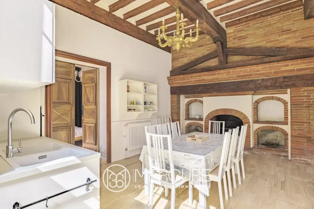 Sala da pranzo - 17th-Century Property with Pool in Lanta