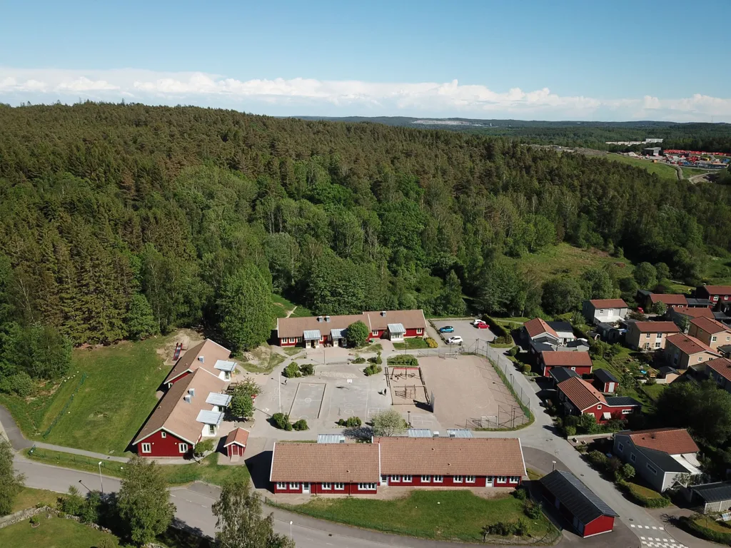 Aerial - Bungalow-Style Flat with Large Terrace in Olseröd