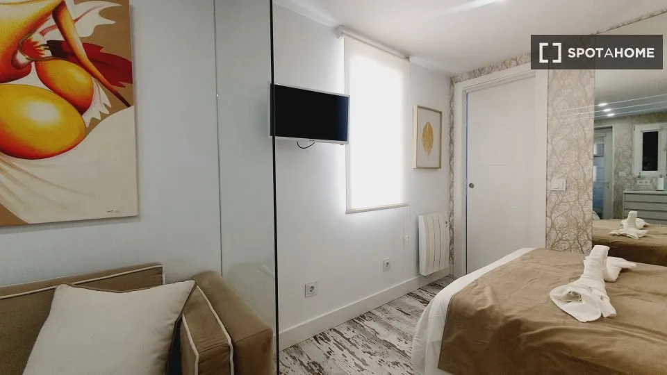 Bedrooms - Furnished Studio in Trafalgar, Madrid