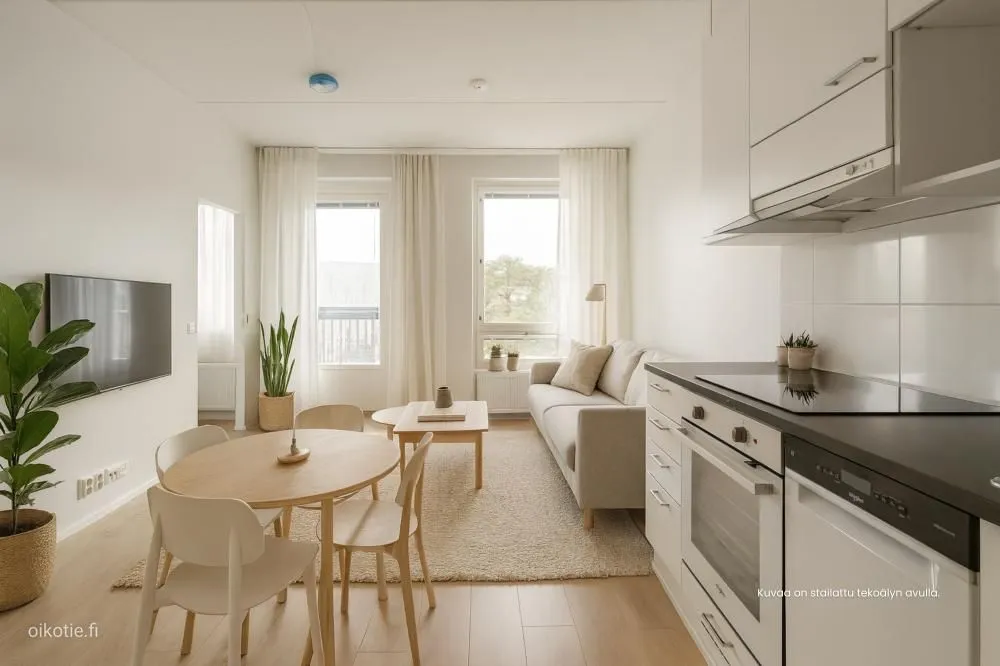 Köök - New Development with Balcony in Laajasalo, Helsinki