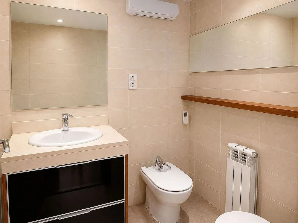 Salles de bain - Apartment with Pool in La Garriga