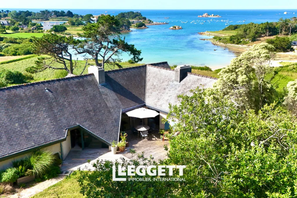 Vue aérienne - Maison-Belvédère avec Vue Mer à Buguelès
