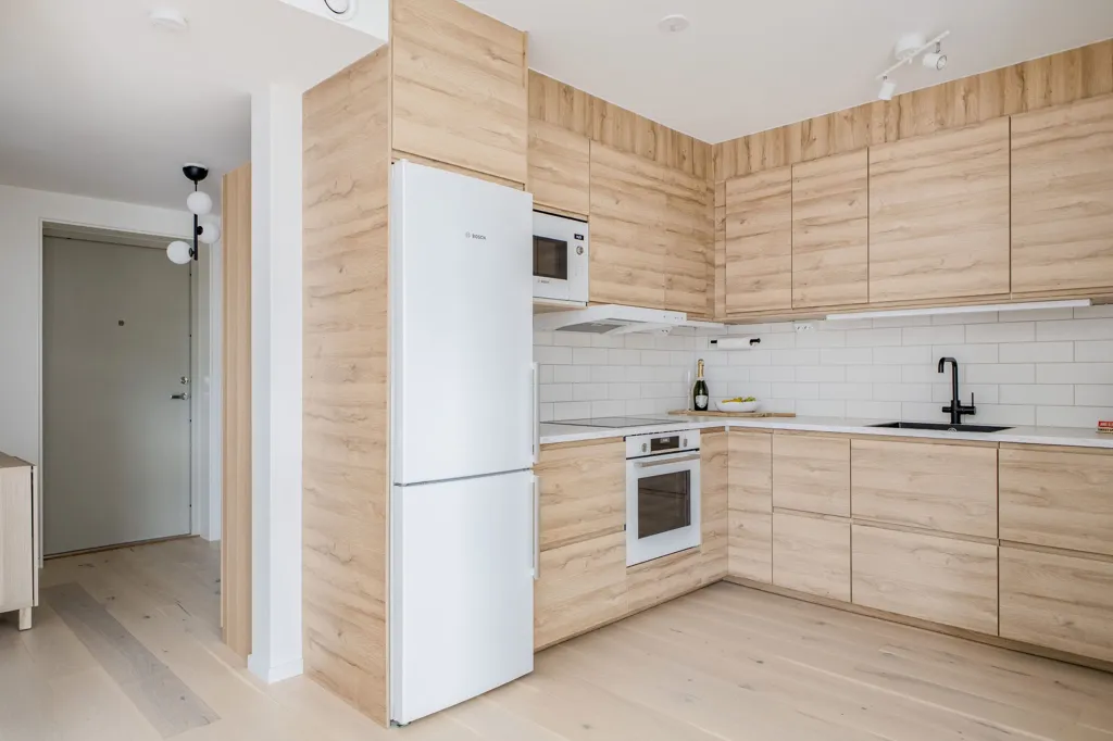 Kitchen - Modern Flat with Balcony in Källtorp, Västerås