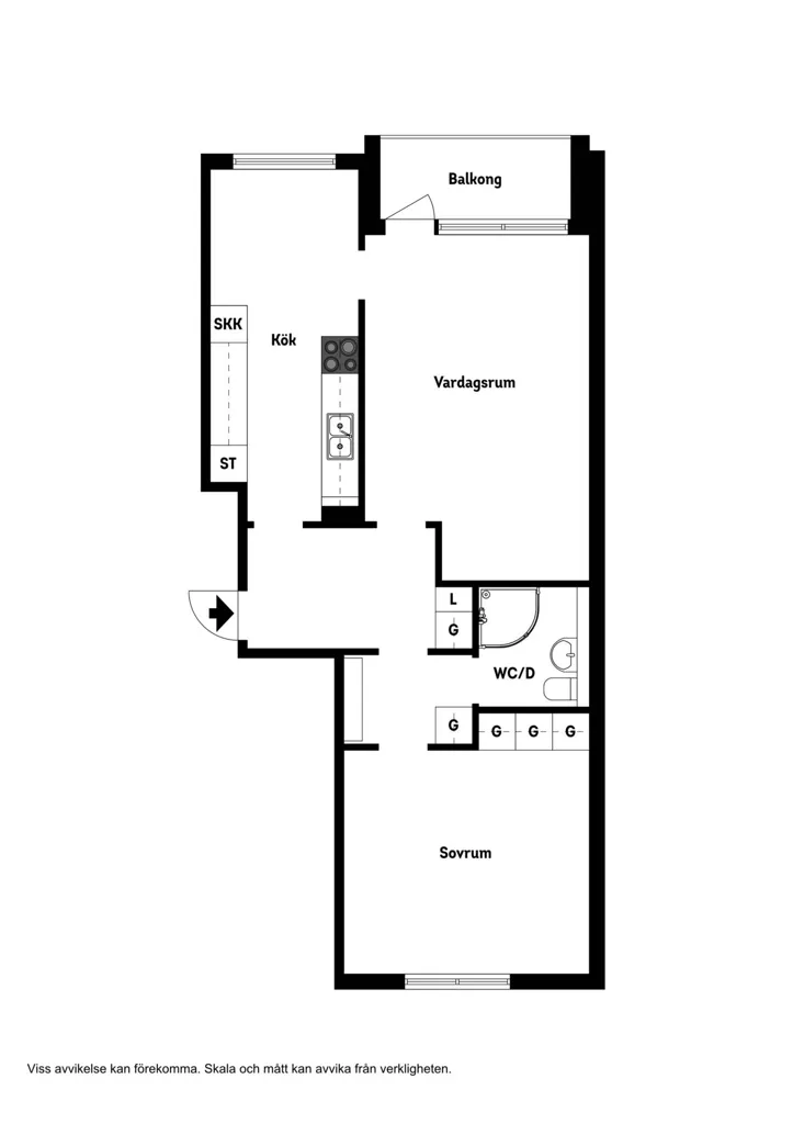 Plaan - Apartment with Balcony in HSB Videt, Degerfors