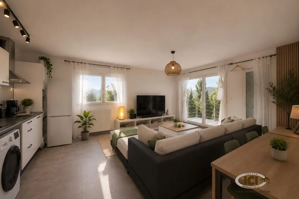 Séjour - Appartement T4 avec Vue Panoramique à Annemasse