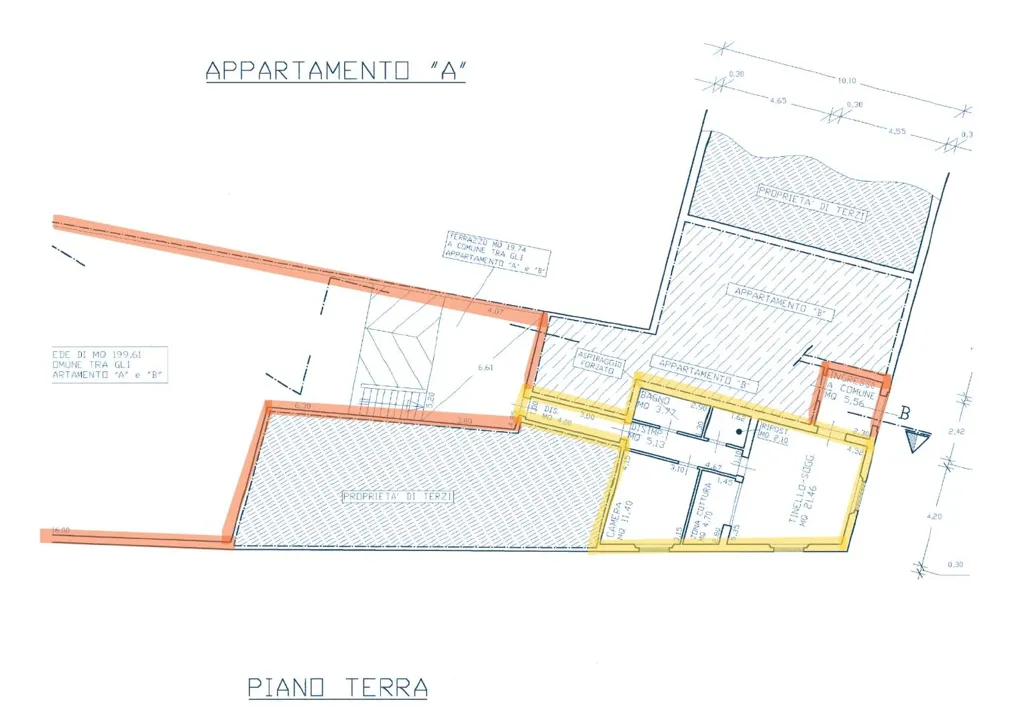 Plan - Two Apartments with Terrace in Empoli Centre