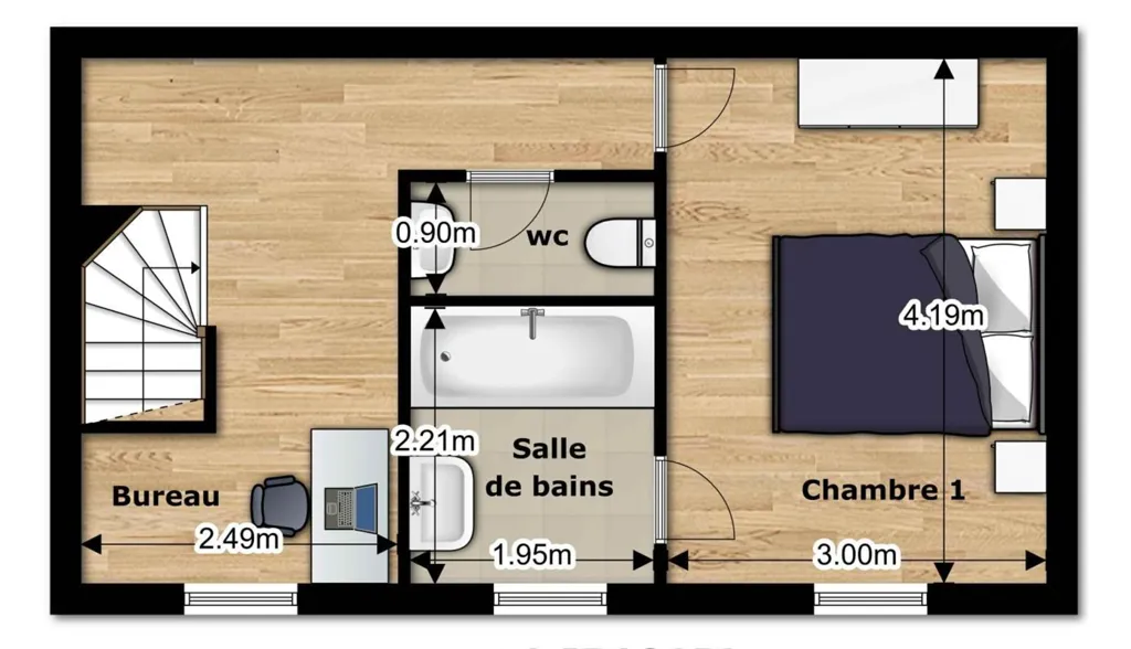 Plan - Maison Récente avec Parking Proche Centre-Ville