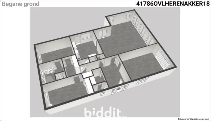 Floor Plan - Residential House with Attic in Quiet Area