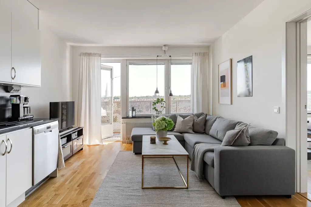 Séjour - Apartment with City View in Central Linköping