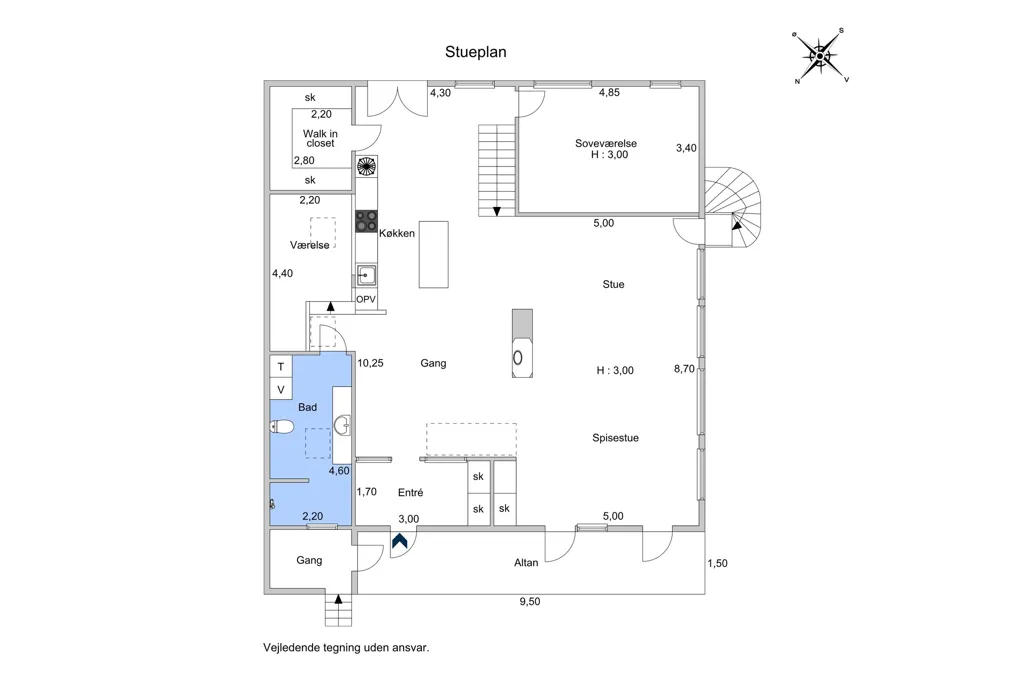 Plan - Penthouse Duplex with Panoramic View in Copenhagen