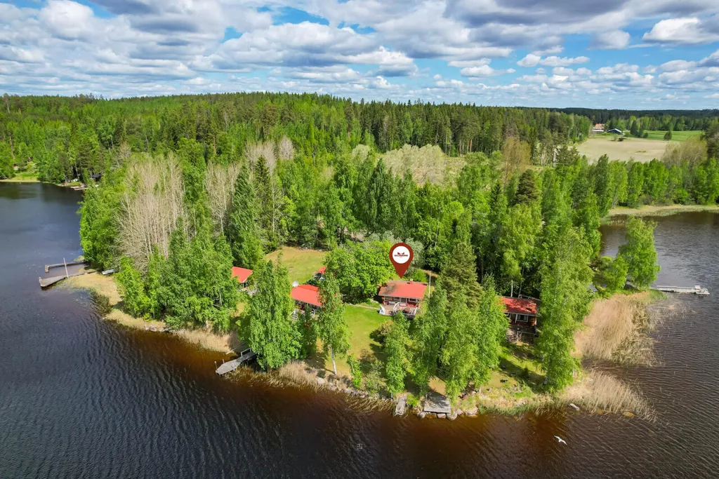 Vue aérienne - Cottage with Private Beach in Ylöjärvi