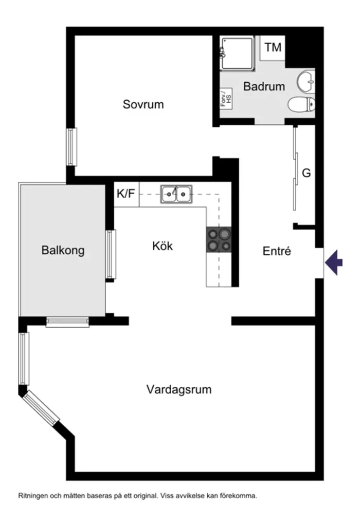 Plan - Apartment with Balcony in Helsingborg
