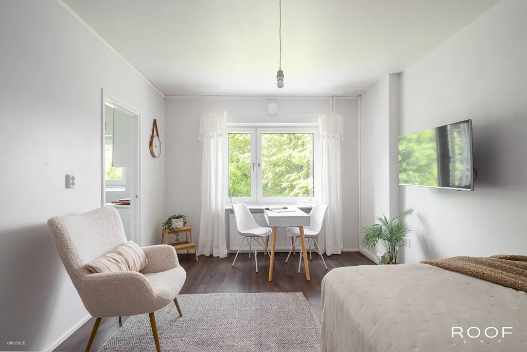 Camere da letto - Efficient One-Bedroom Flat with Garden View in South Haaga