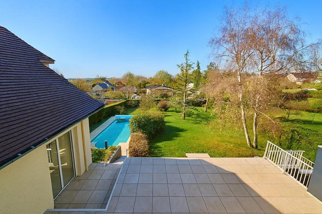 Pool - Architectural House with Pool in Darois
