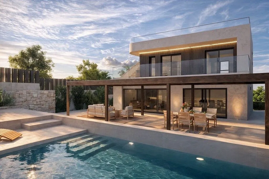 Pool - Contemporary Villa with Pool in Cala Flores