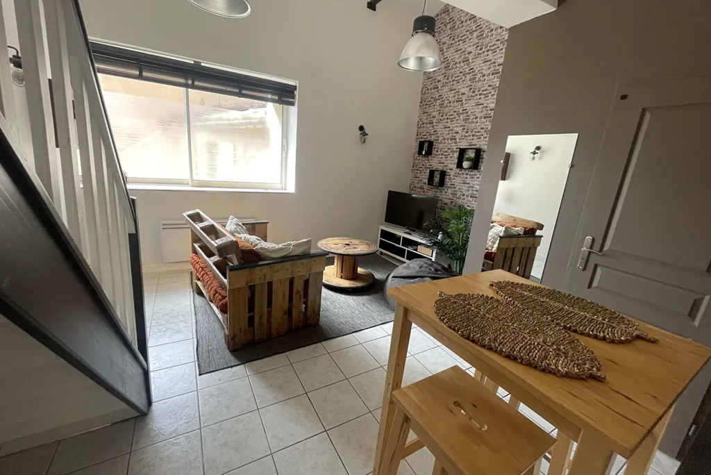 Living Room - Duplex Apartment in Historic Building, Montélimar