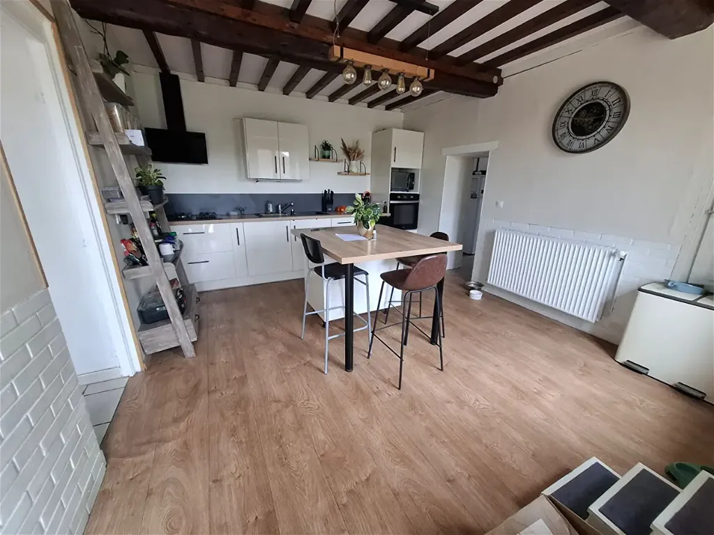 Cocina - Longère with Garden in Monceaux-en-Bessin