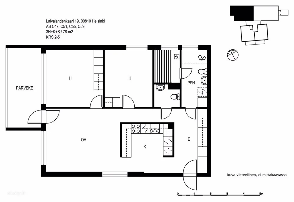 Planimetria - Seafront Apartment with Sauna in Herttoniemi, Helsinki
