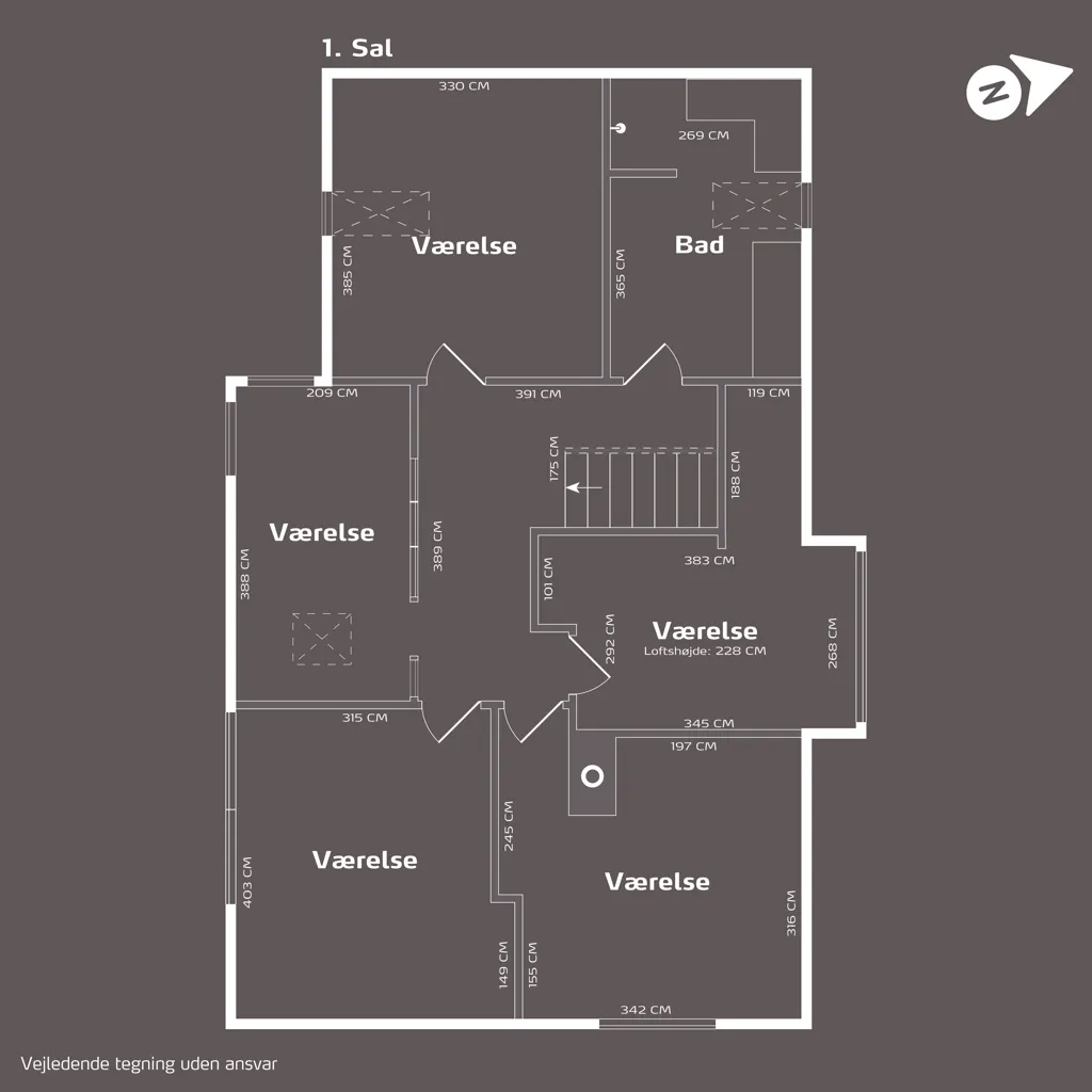 Plan - Villa with Loft and Garden in Kværndrup