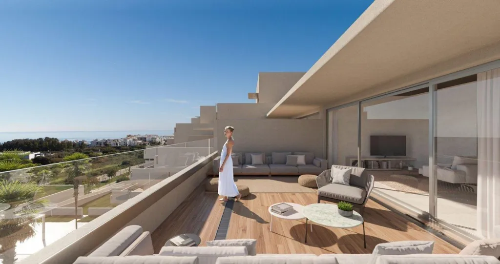 Terrasse - Penthouse Flat with Sea Views in Estepona