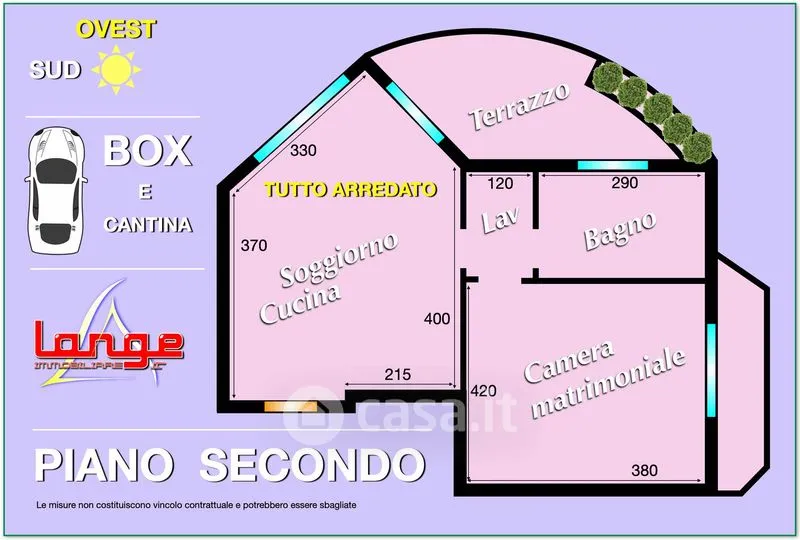 Plan - Modern Studio with Terrace in Busto Arsizio