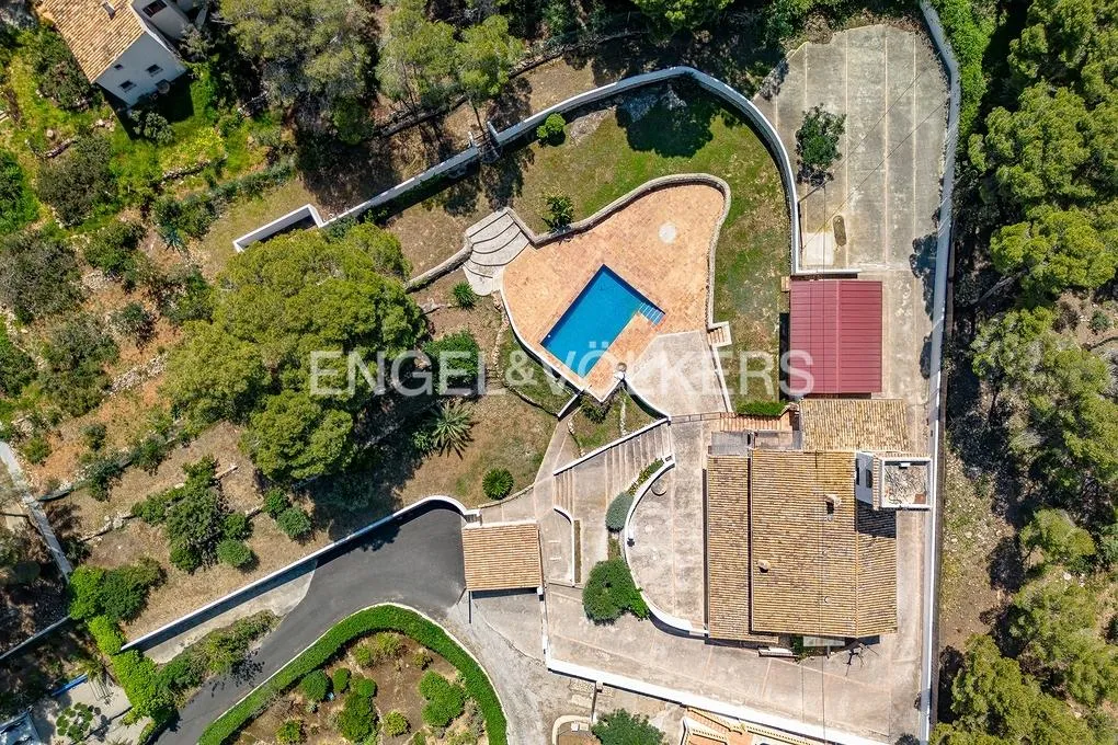 Õhuvaade - Mediterranean Villa with Tower in Benissa