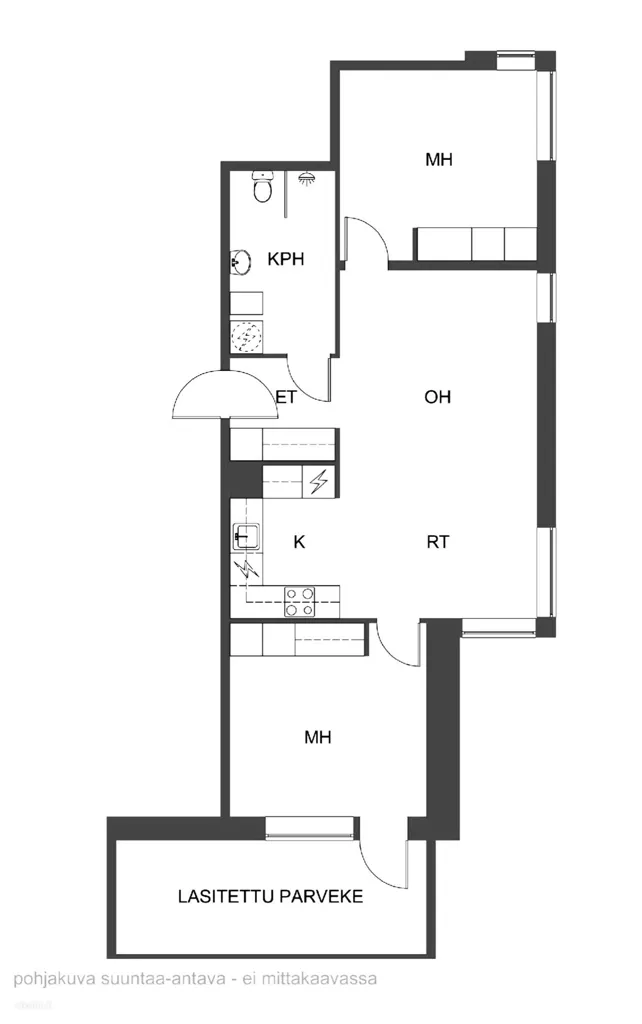 Plan - Bright Apartment with Balcony in Helsinki