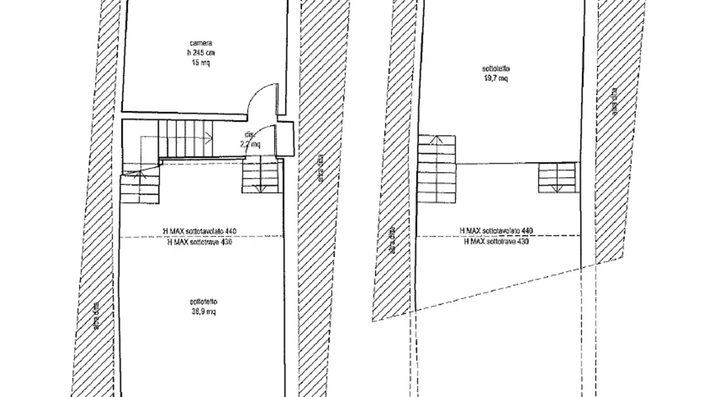 Plan - Terraced Villa for Renovation in Nove