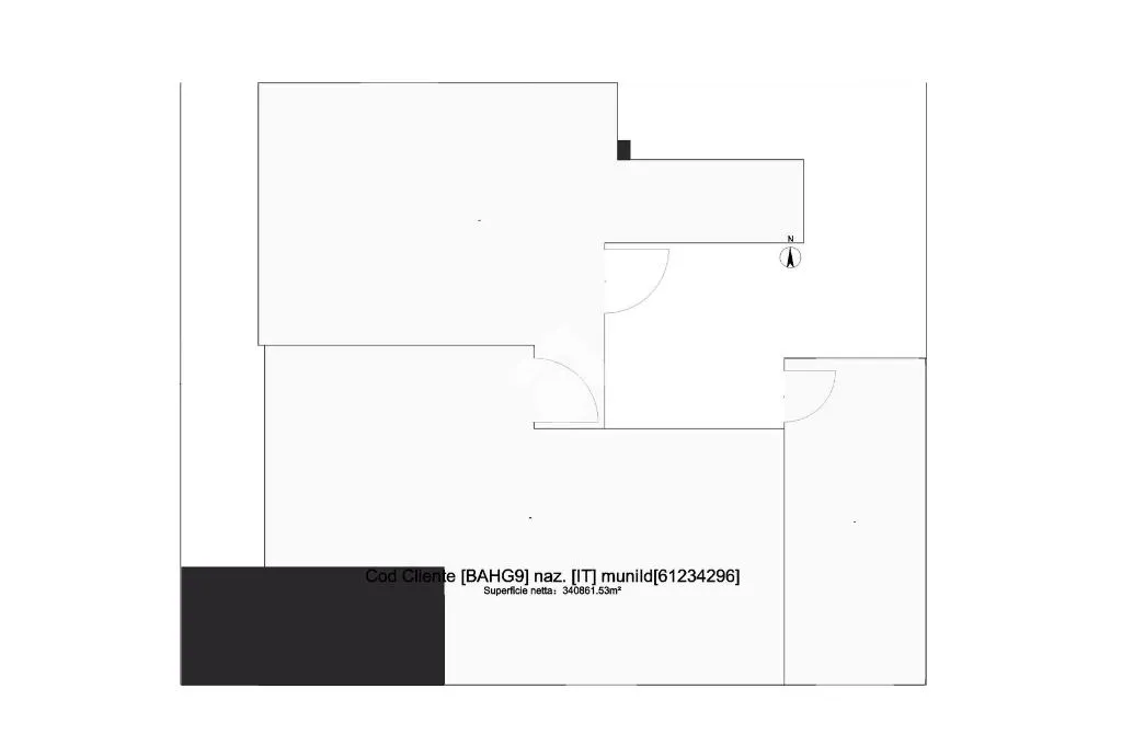 Plan - 3-Room Apartment with Balcony in Bitonto