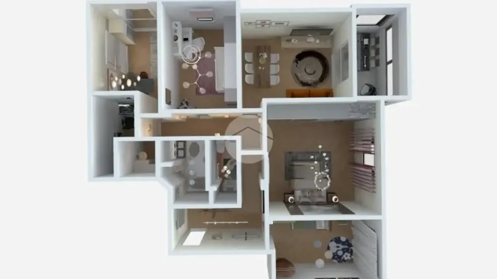Plan - Apartment with Terrace in Balduina, Rome