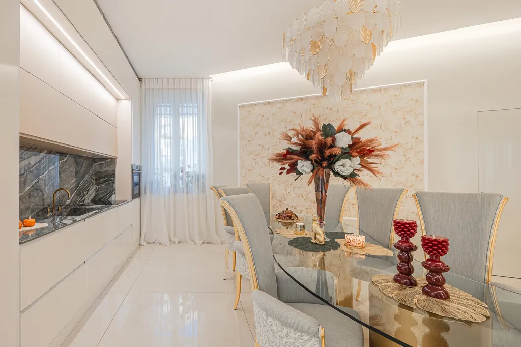 Salle à manger - Penthouse with Panoramic Terrace in Milan