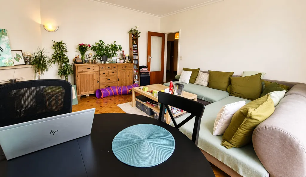 Séjour - Appartement avec Balcon près du Parc Josaphat à Schaerbeek