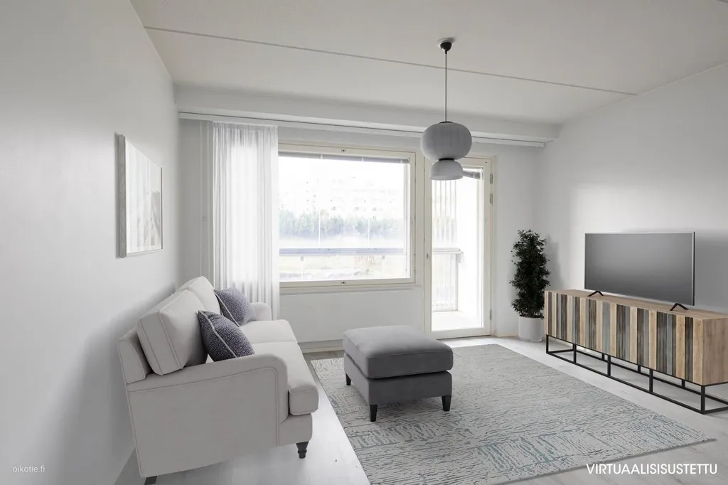 Séjour - Modern Flat with Balcony in Vuosaari, Helsinki