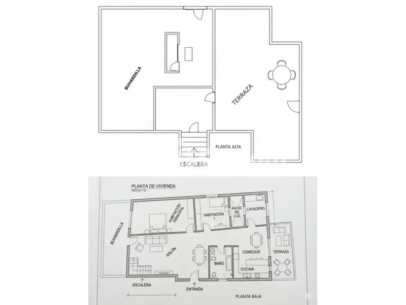 Plan - Duplex Loft with Terrace in Old Town, Badajoz