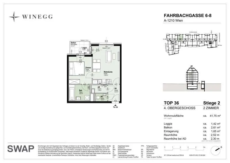 Planimetria - 2-Bed Apartment with West Balcony in Floridsdorf