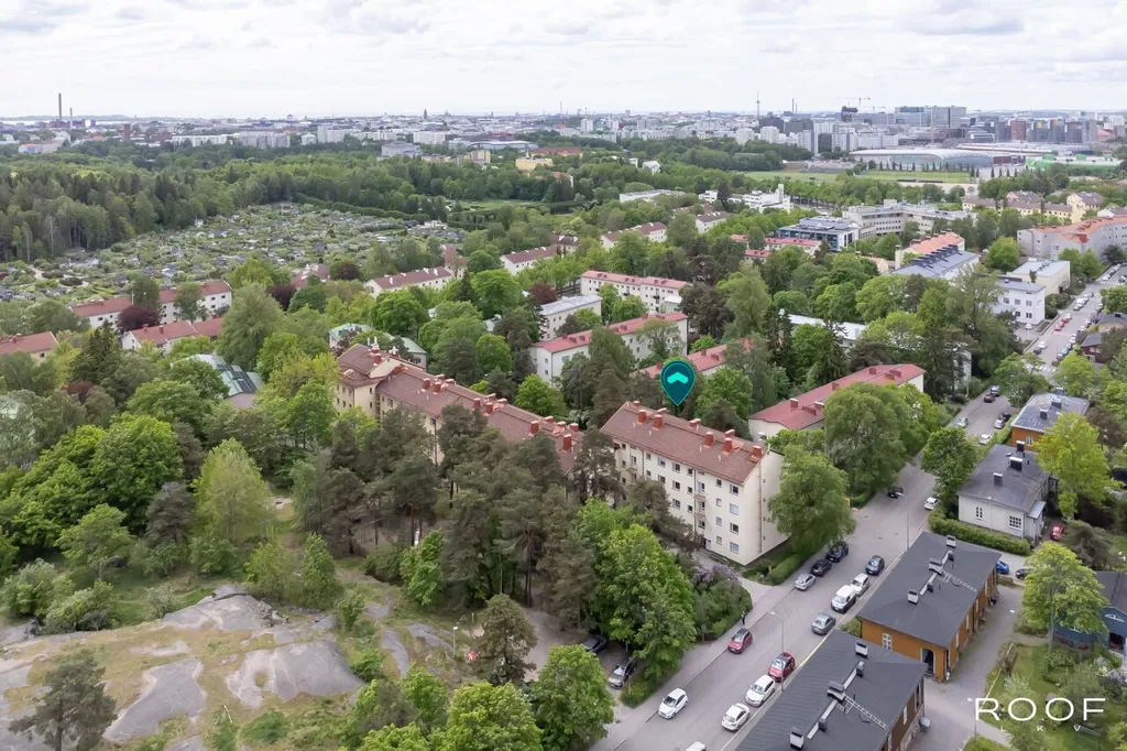 Õhuvaade - Triplex with Balcony in Helsinki Olympiakylä