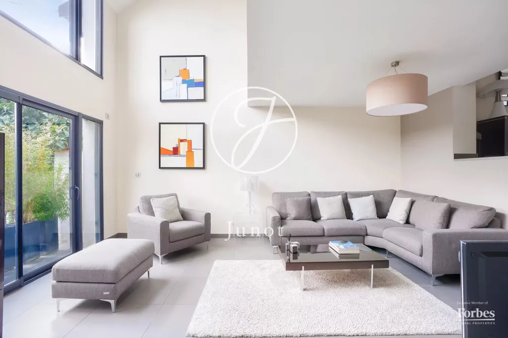 Séjour - Maison Contemporaine avec Terrasse à Chatou