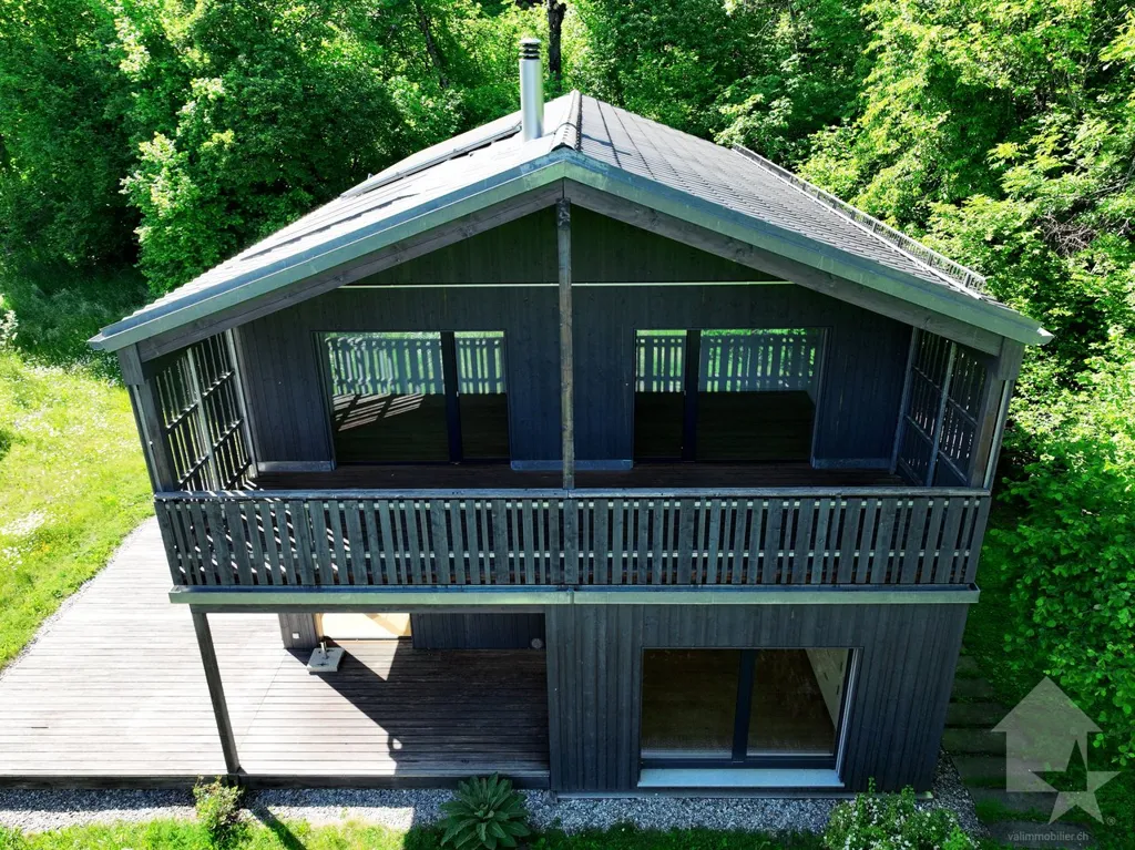 Vue aérienne - Villa with Mountain View in Chamoson