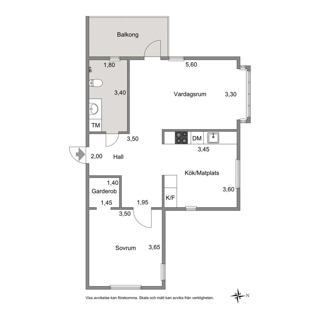 Plan - Renovated Apartment with West-Facing Balcony in Hea
