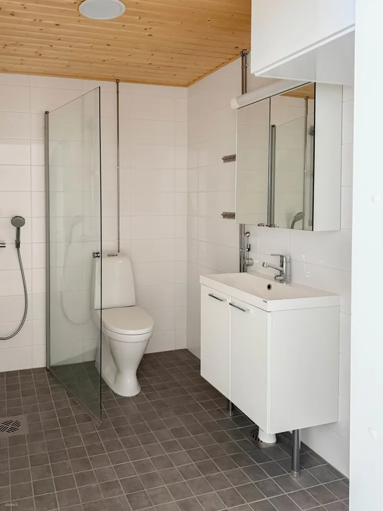 Bathrooms - Modern Flat with Private Garden in Tampere Centre