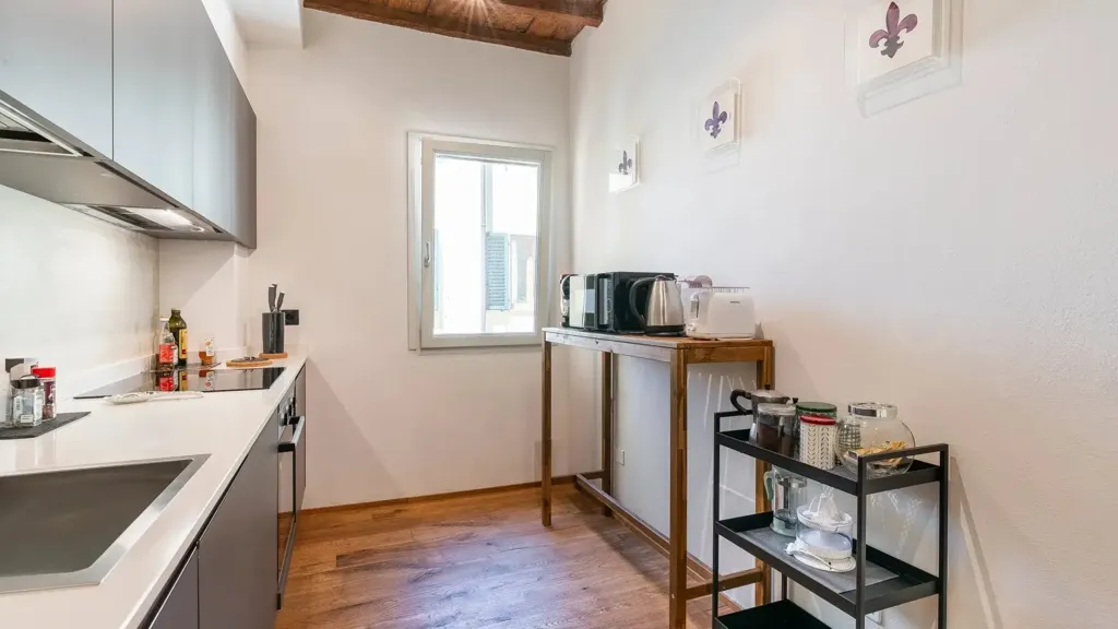 Cucina - Modernised Trilocale in Oltrarno, Florence