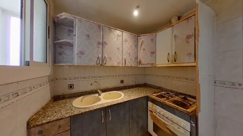 Köök - Flat with Garden Access in Badalona