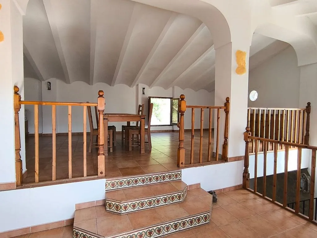 Wohnzimmer - Terraced House with Balcony in Castelló de Rugat
