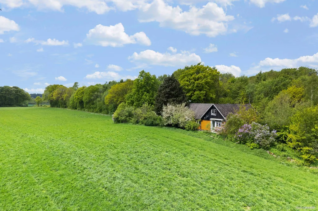 Vue aérienne - Charming Yellow Cottage with Orchard in Scania