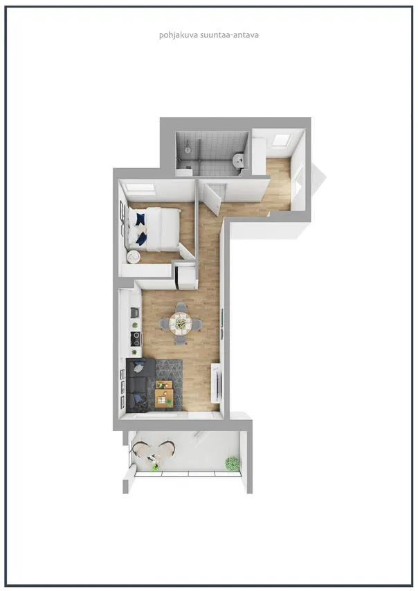 Plaan - Bright 2-Bedroom Flat with Balcony in Espoo