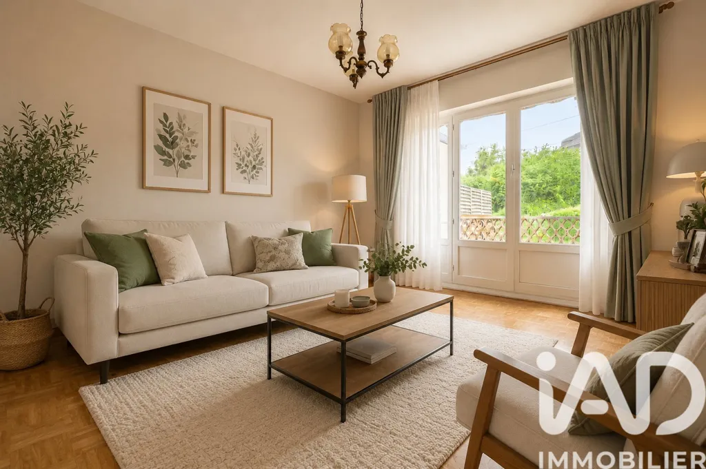 Séjour - Maison Mitoyenne avec Terrasse dans Environnement Calme